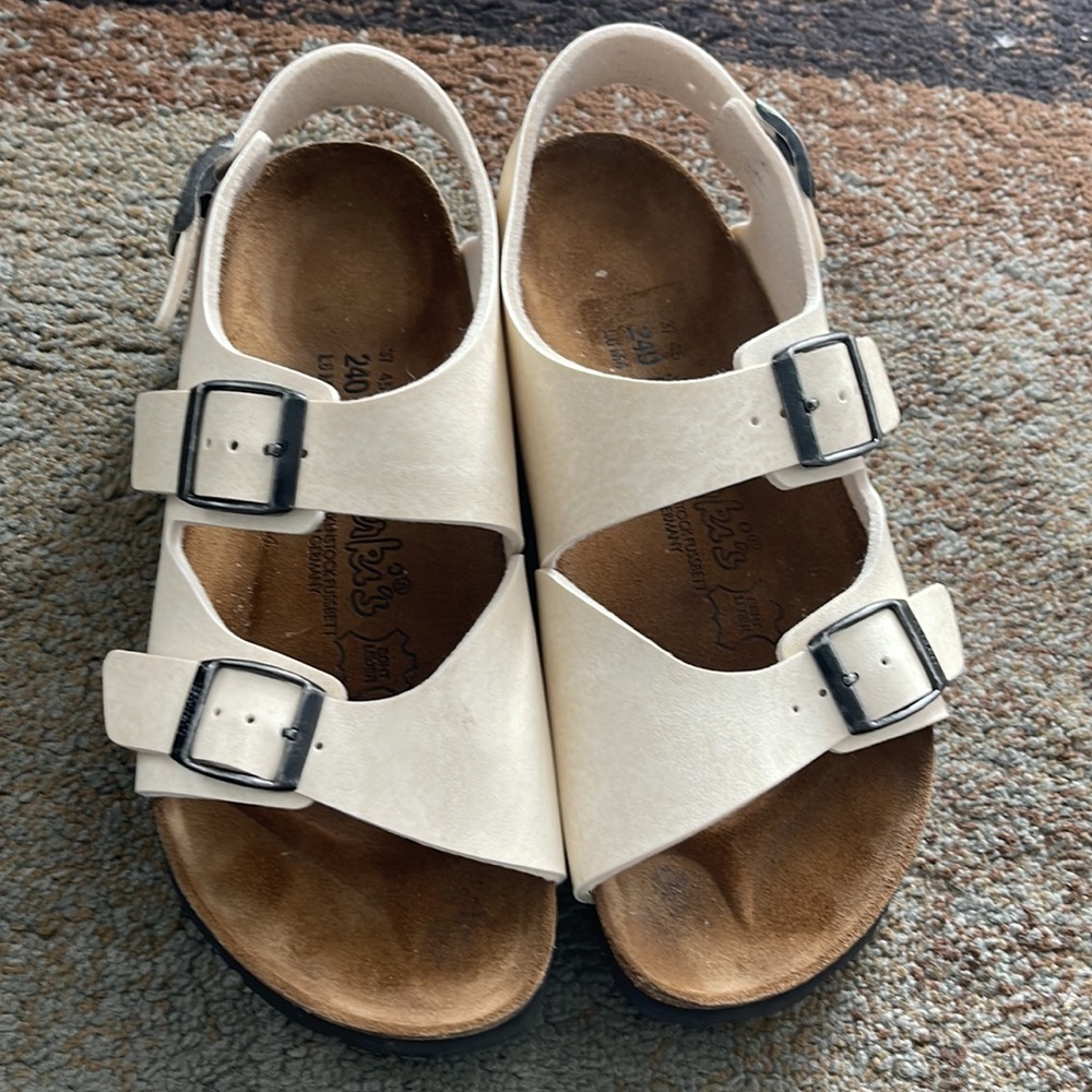 Birkenstock Champagne Le Mans Double Strap Buckle Sandal